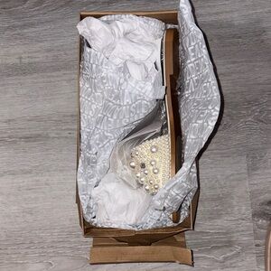 Steve Madden Pearl Embellished Slides